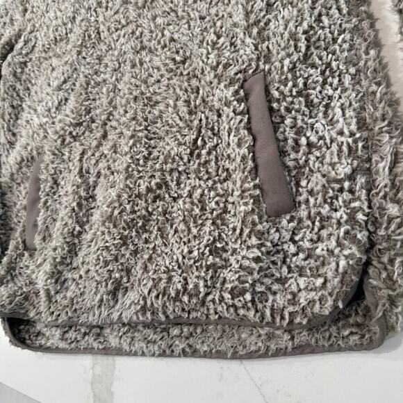 Altar’d State Sherpa Quarter Zip Pullover Jacket Women's Medium Teddy Bear Brown - Picture 6 of 8